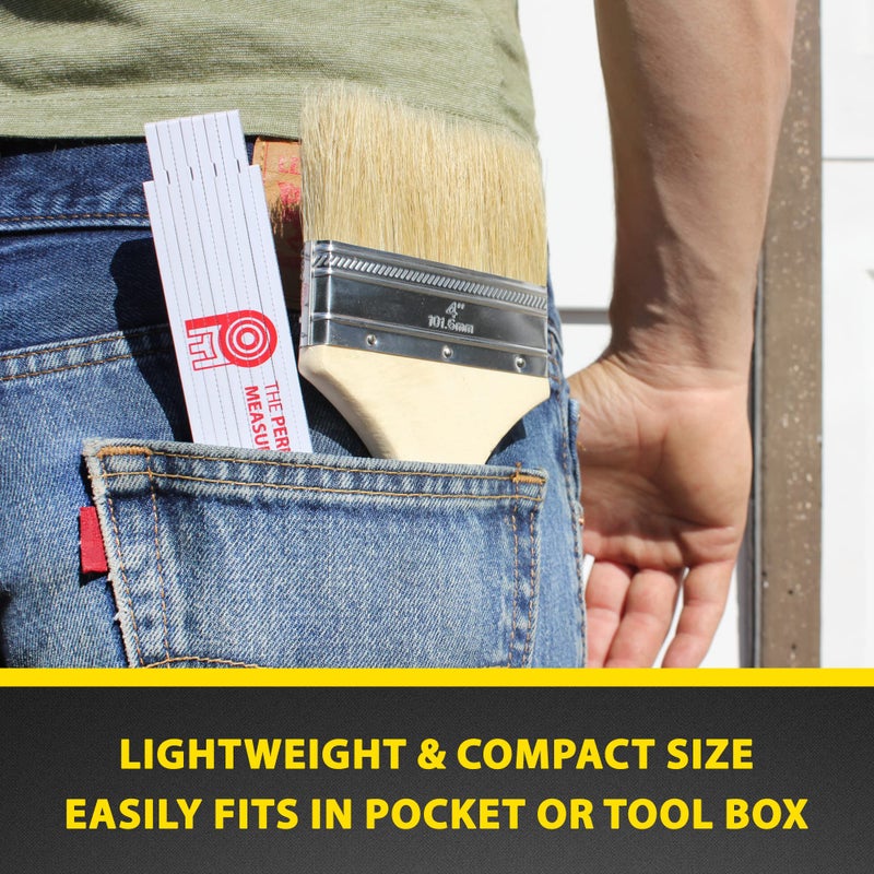 Perfect Measuring Tape Co. FR-72 Carpenter's Folding Rule Lightweight Composite Construction Ruler (Folding Yard Stick) with Easy-Read Inch Fractions - 6.5ft / 2m - Image 5